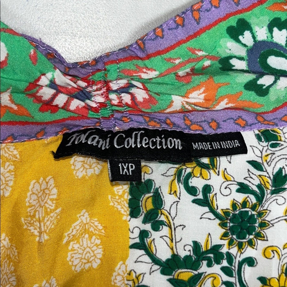 Tolani Collection Size 1XP Floral Patchwork Print Kimono Cardigan Jacket - Picture 5 of 5